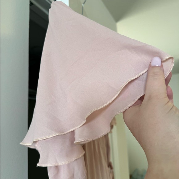 EUC Show Me Your Mumu Noelle Flutter Sleeve Wrap Dress in Dusty Blush - Picture 9 of 10